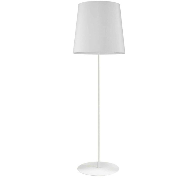 Dainolite 1lt Drum Floor Lamp W/ Jtone Wh Shade, Wh - MM681F-WH-790