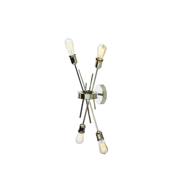 Dainolite 4lt Wall Sconce, Burnished Chrome Finish - NEB-194W-BC