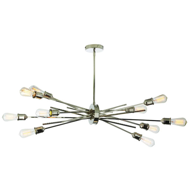 Dainolite 10lt Horizontal Pendant, Burnished Chrome Finish - NEB-3910HP-BC