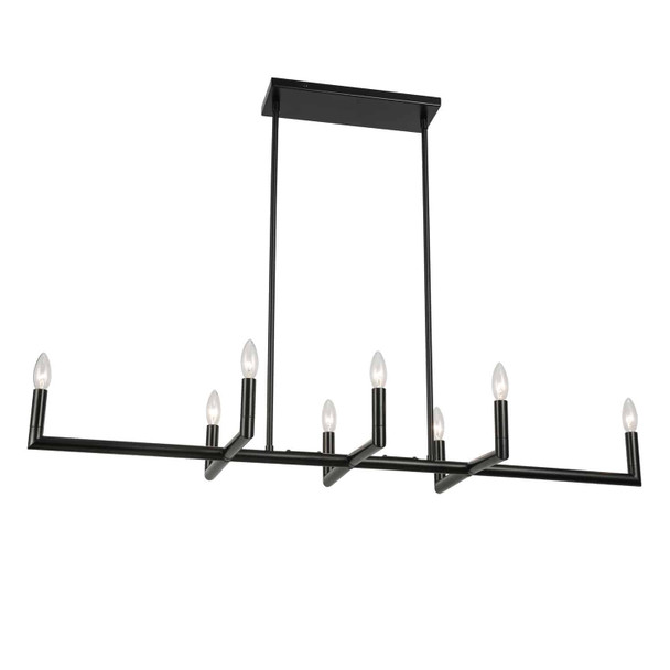 Dainolite 8lt Horiz Chandelier,  Mb - NOR-478HC-MB