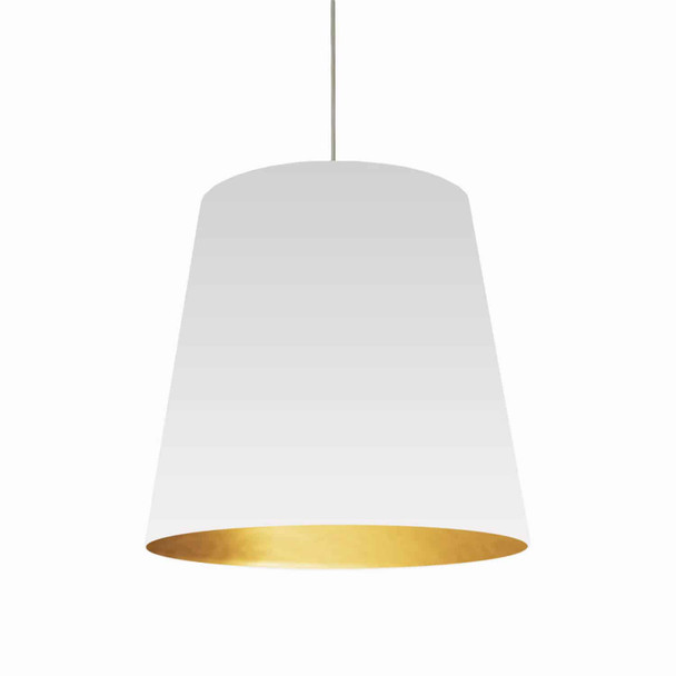 Dainolite 1lt Oversized Drum Pendant,large - Wht/gld - OD-L-692