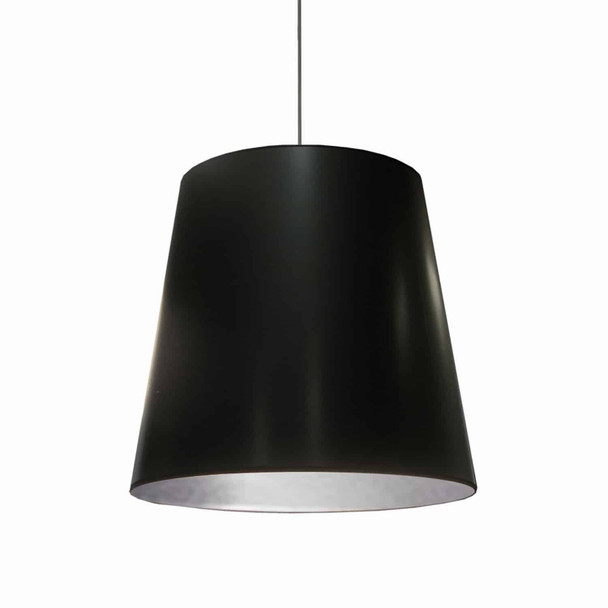 Dainolite 1lt Oversized Drum Pendant,large - Blk/slv - OD-L-697