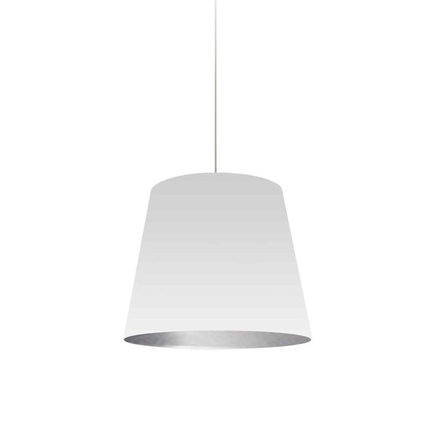 Dainolite 1lt Oversized Drum Pendant, Small - Wht/slv - OD-S-691