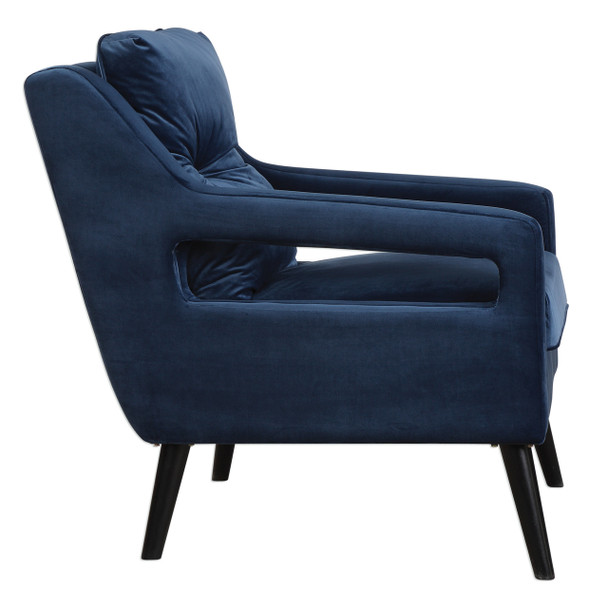 Uttermost O'brien Blue Velvet Armchair