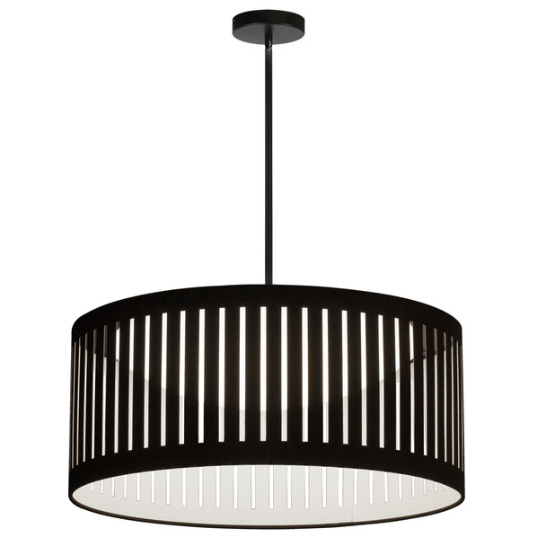 Dainolite 22w Slit Drum Pendant, Mb With Bk Shade - SDLED-20P-MB-BK