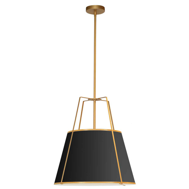 Dainolite 1lt Trapezoid Pendant Gld/bk Shade W/790diff - TRA-1P-GLD-BK