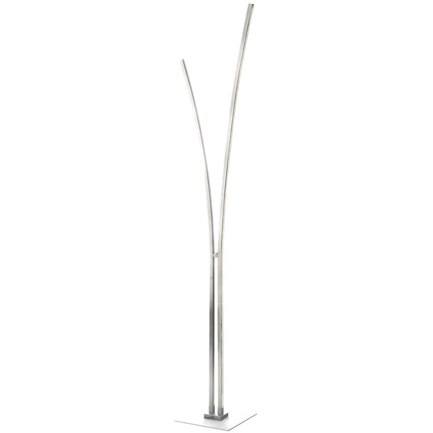 Dainolite 34w Floor Lamp, Sv W/ Wh Acrylic Diffuser - VIN-6536LEDF-SV