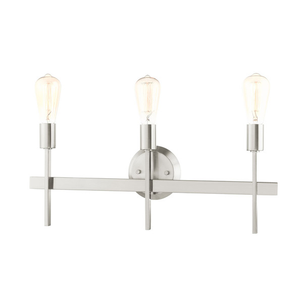 Livex Lighting 3 Lt Brushed Nickel Bath Vanity - 13883-91