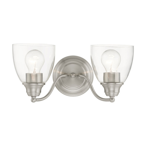 Livex Lighting 2 Lt Brushed Nickel Vanity Sconce - 15132-91