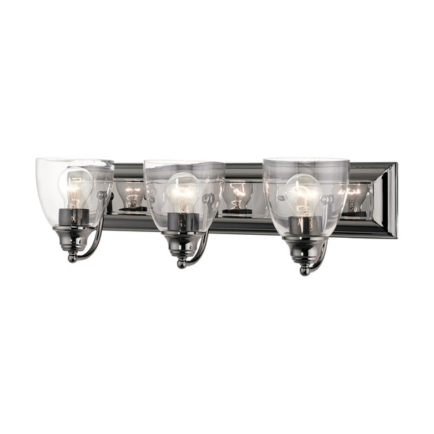 Livex Lighting 3 Lt Black Chrome Vanity Sconce - 17073-46