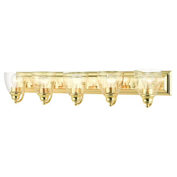 Livex Lighting 5 Lt Polished Brass Vanity Sconce - 17075-02