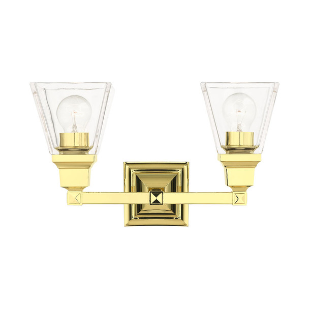 Livex Lighting 2 Lt Polished Brass Bath Vanity - 17172-02