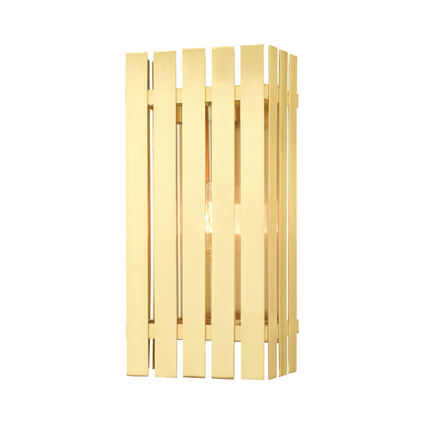 Livex Lighting 1 Lt Satin Brass Outdoor Wall Lantern - 20753-12