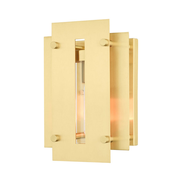 Livex Lighting 1 Lt Satin Brass Outdoor Wall Lantern - 21771-12