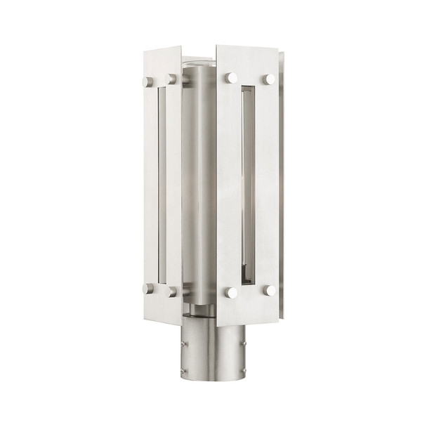 Livex Lighting 1 Lt Brushed Nickel Outdoor Post Top Lantern - 21774-91