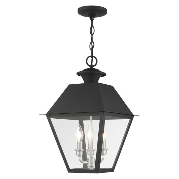 Livex Lighting 3 Lt Black Outdoor Pendant Lantern - 27220-04