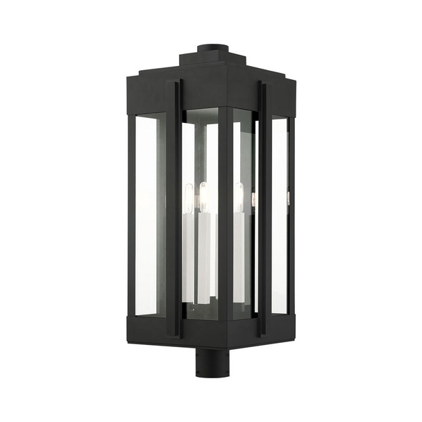 Livex Lighting 4 Lt Black Outdoor Post Top Lantern - 27719-04