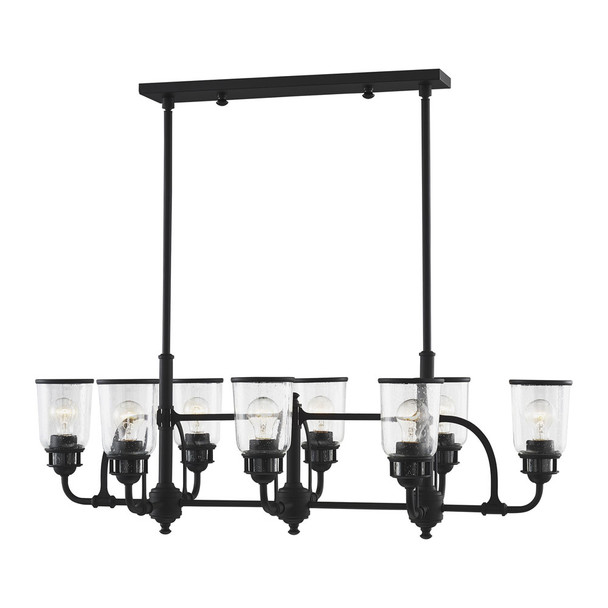 Livex Lighting 8 Lt Black Linear Chandelier - 40028-04