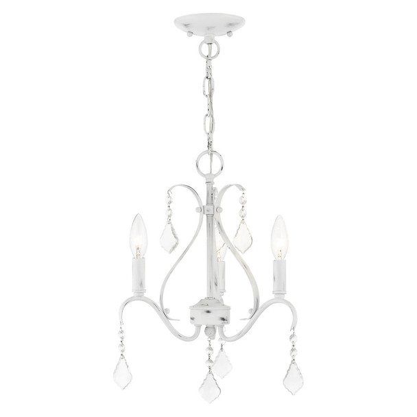 Livex Lighting 3 Lt Antique White Chandelier - 40843-60