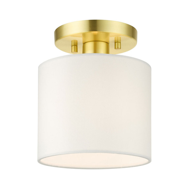 Livex Lighting 1 Lt Satin Brass  Semi Flush - 41094-12