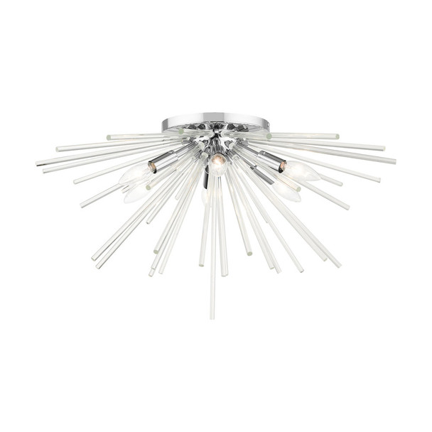 Livex Lighting 6 Lt Polished Chrome Flush Mount - 41251-05