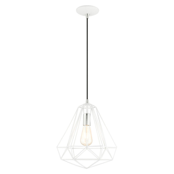 Livex Lighting 1 Lt Shiny White Pendant - 41324-69