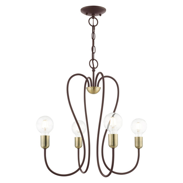 Livex Lighting 4 Lt Bronze Chandelier - 41364-07