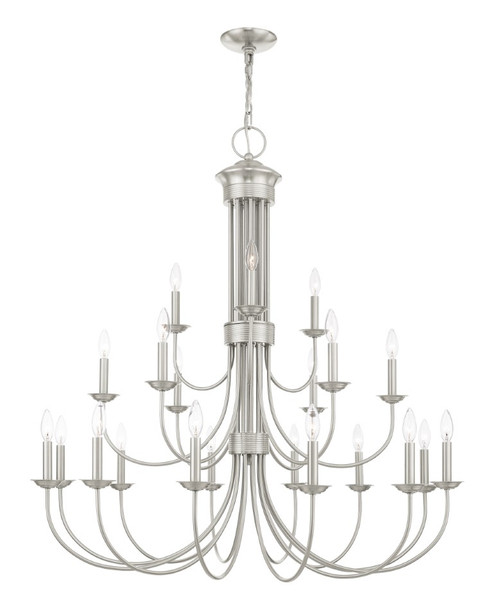 Livex Lighting 21 Lt Brushed Nickel Chandelier - 42688-91