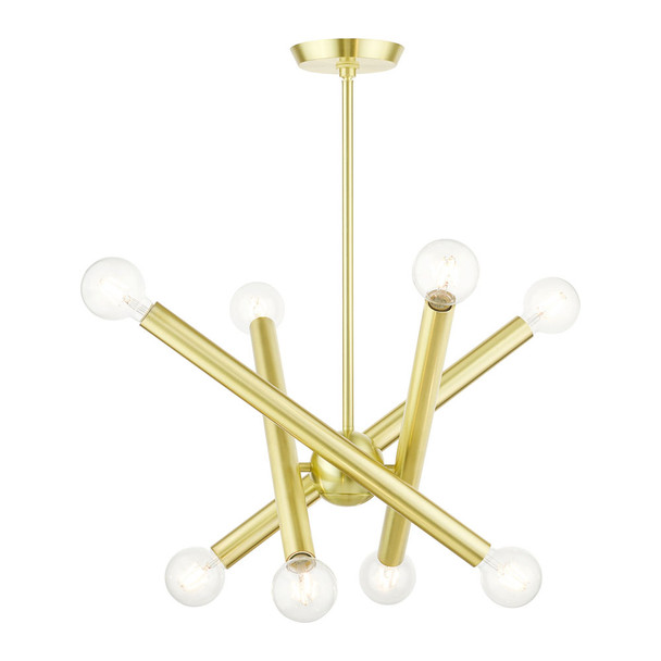 Livex Lighting 8 Lt Satin Brass  Chandelier - 45584-12