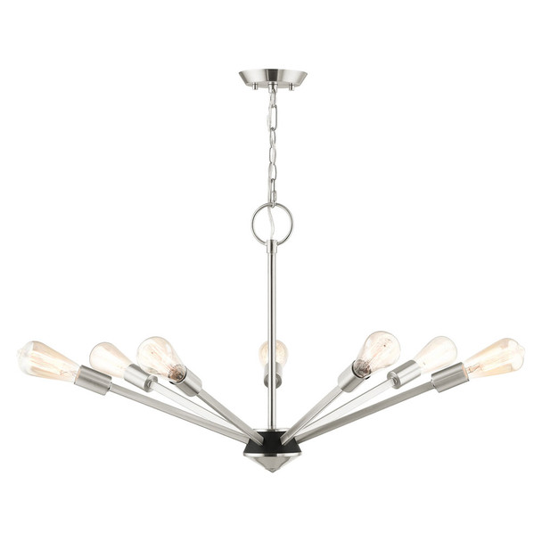 Livex Lighting 7 Lt Brushed Nickel Chandelier - 45837-91