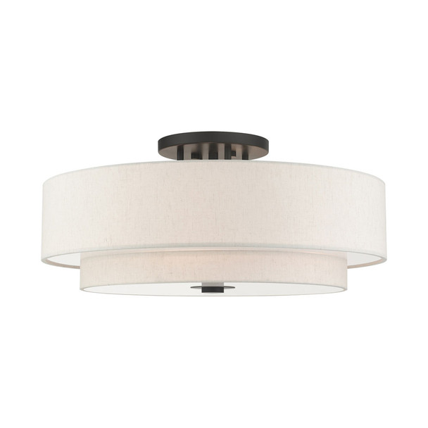 Livex Lighting 6 Lt English Bronze  Semi Flush - 45849-92