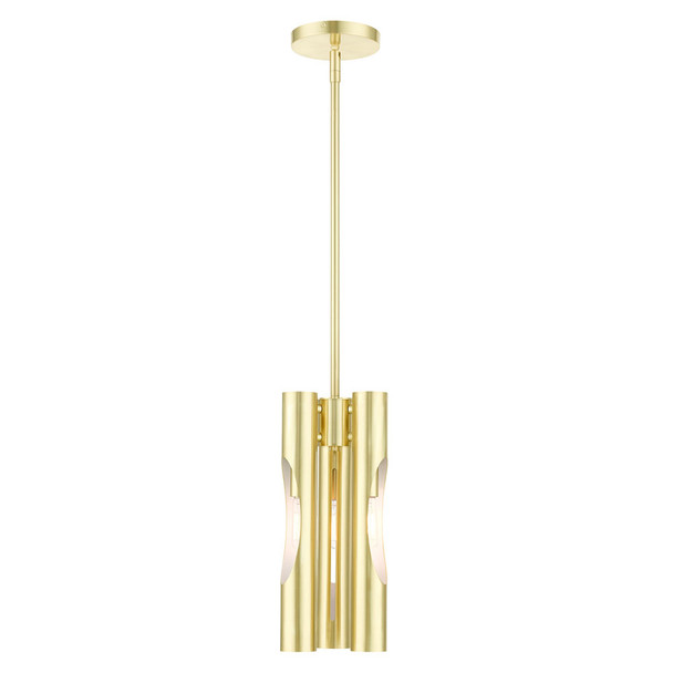 Livex Lighting 3 Lt Satin Brass  Pendant Chandelier - 45913-12