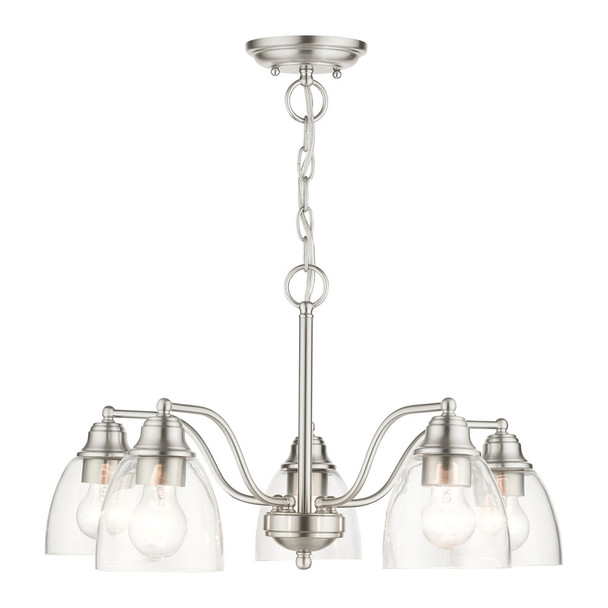 Livex Lighting 5 Lt Brushed Nickel Chandelier - 46335-91