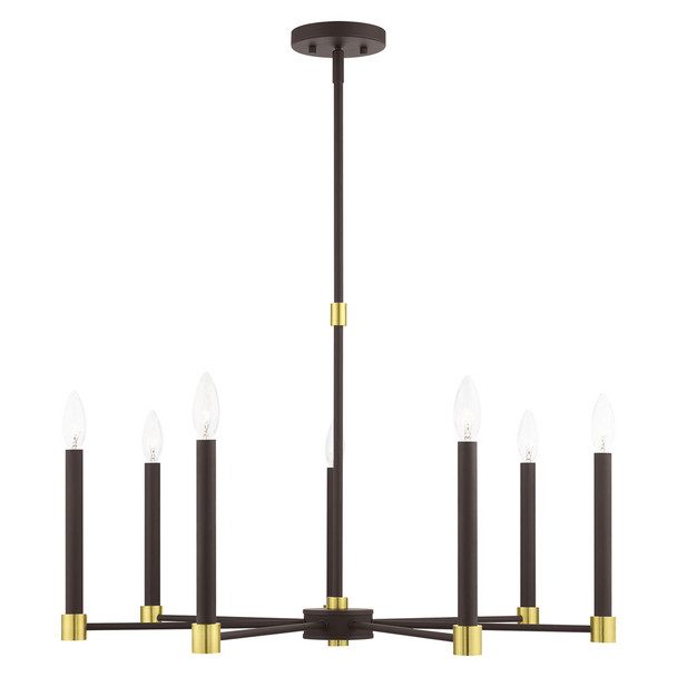 Livex Lighting 7 Lt Bronze Chandelier - 46887-07