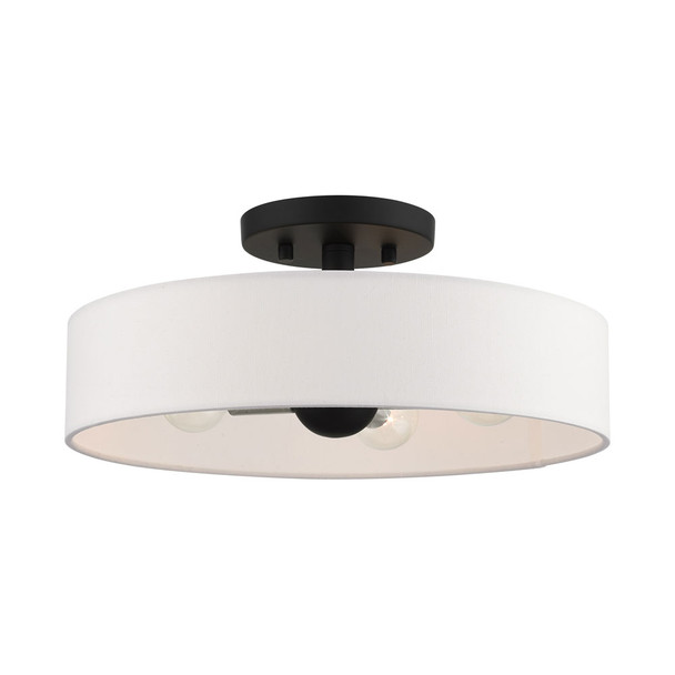 Livex Lighting 4 Lt Black Semi Flush Mount - 46927-04