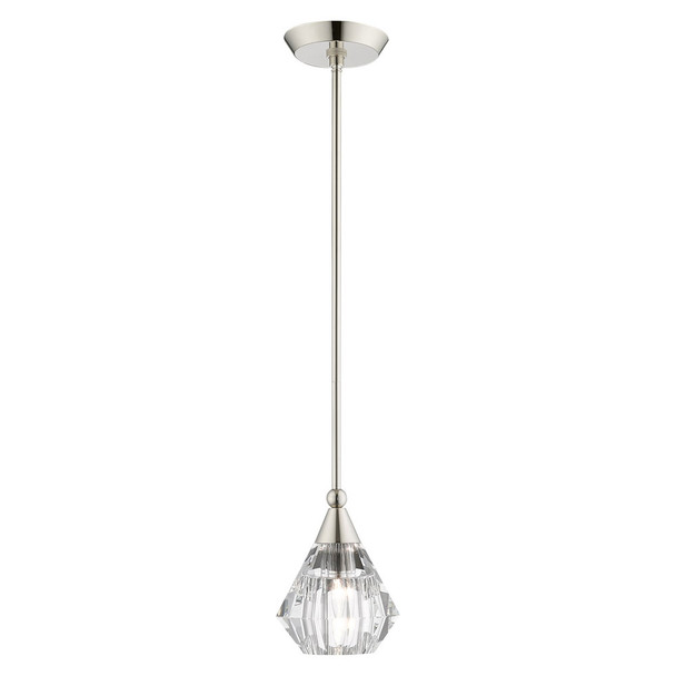 Livex Lighting 1 Lt Polished Nickel Mini Pendant - 47071-35