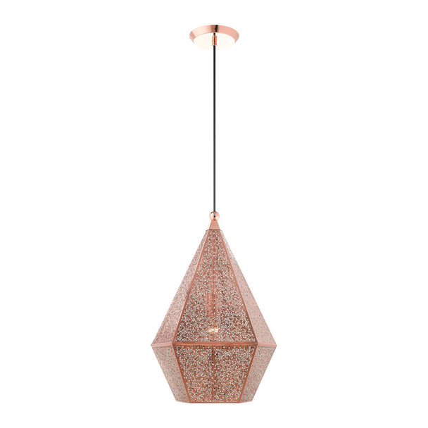 Livex Lighting 1 Lt Rose Gold Pendant - 48924-86