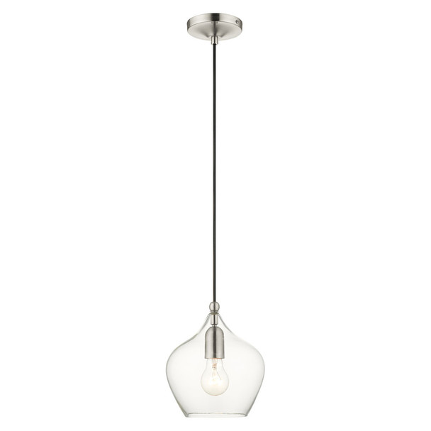 Livex Lighting 1 Lt Brushed Nickel Mini Pendant - 49088-91