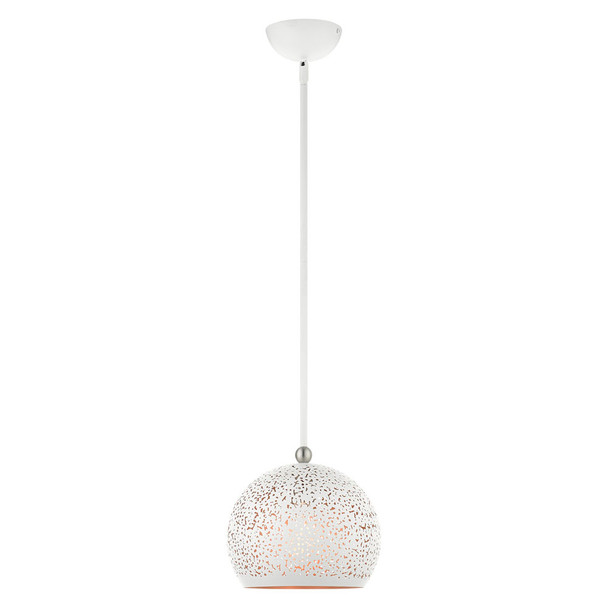 Livex Lighting 1 Lt White Pendant - 49181-03