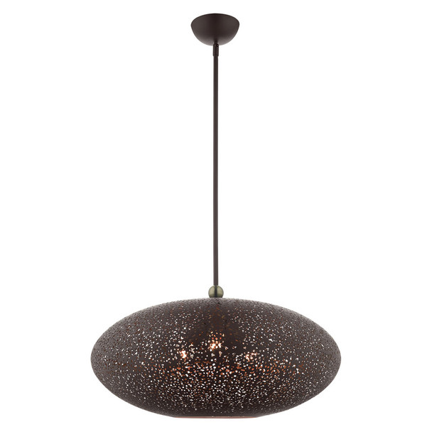 Livex Lighting 3 Lt Bronze Pendant - 49186-07