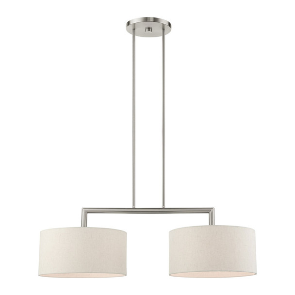 Livex Lighting 2 Lt Brushed Nickel Linear Chandelier - 49292-91