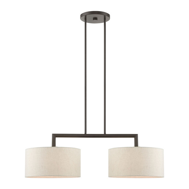 Livex Lighting 2 Lt English Bronze  Linear Chandelier - 49292-92