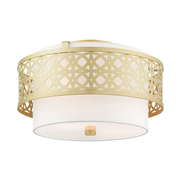 Livex Lighting 3 Lt Soft Gold Semi Flush - 49863-33