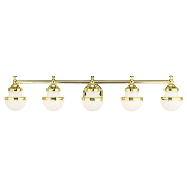 Livex Lighting 5 Lt Polished Brass Bath Vanity - 5715-02