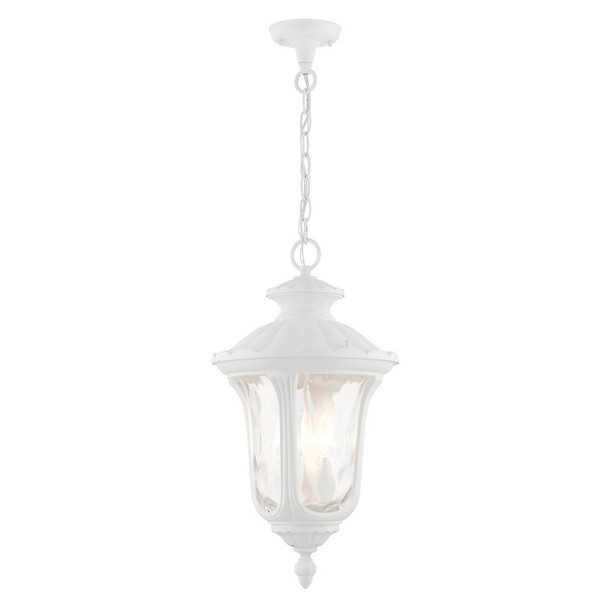 Livex Lighting 3 Lt Textured White Outdoor Pendant Lantern - 7858-13