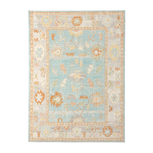 Amer Rugs Bohemian Gretna BHM-3 Aqua Power-Loomed Area Rugs