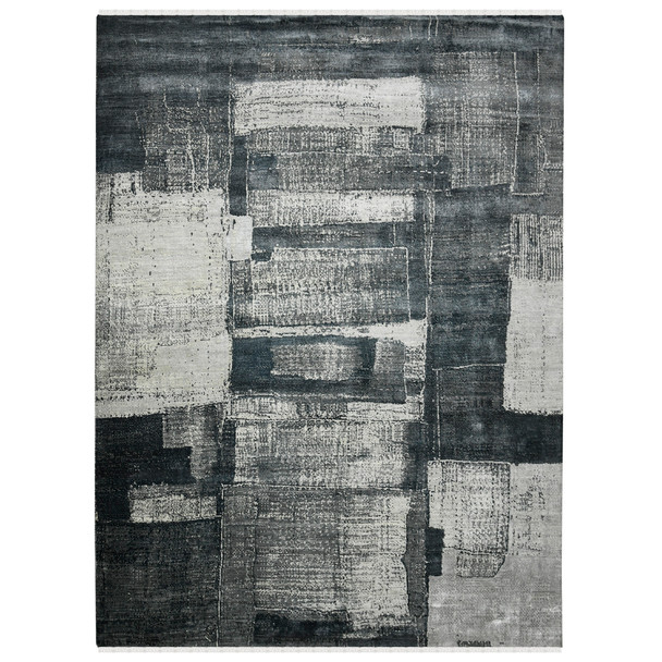 Amer Rugs Hermitage Empress HRM-11 Salon Black Hand-Knotted Area Rugs