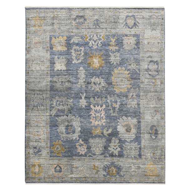 Amer Rugs Jwell Avien JWL-4 Water Blue Hand-Knotted Area Rugs