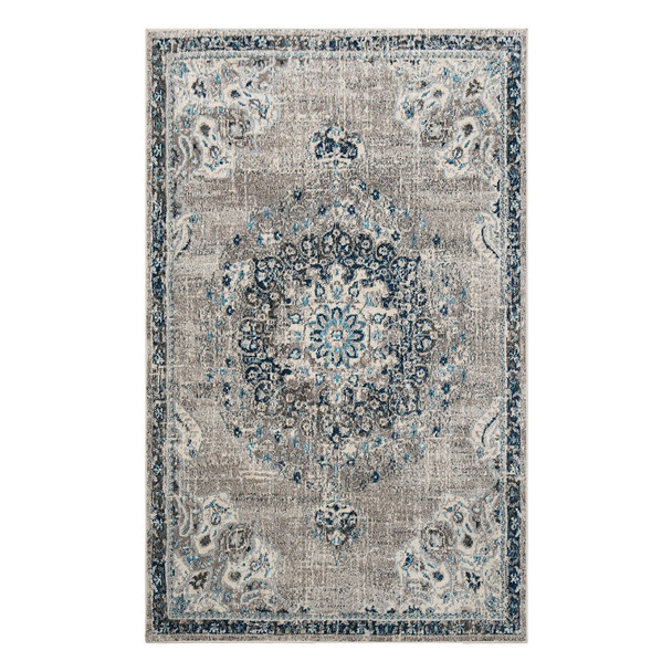 Amer Rugs Montana Nieves MON-14 Teal Power-Loomed Area Rugs