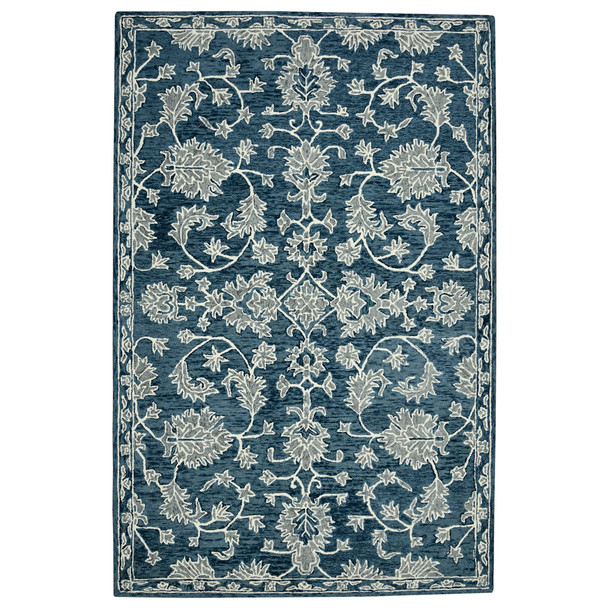 Amer Rugs Romania Hope ROM-4 Navy Hand-Hooked Area Rugs